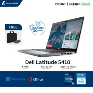Dell Latitude 5410 Core I5 Gen 10 Ram 16GB Ssd NVME 1TB