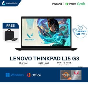 Laptop Gaming Lenovo Thinkpad L15 G3 AMD Ryzen 5 Ram 16GB Ssd 1TB NVME