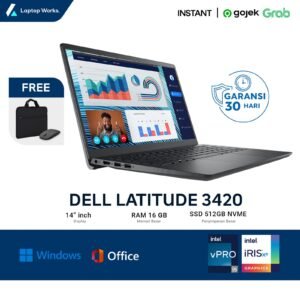 Dell Latitude 3420 Core I5 Gen 11 RAM 16GB SSD 512GB NVME
