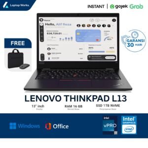 Lenovo Thinkpad L13 Core I3 Gen 12 RAM 16GB SSD 512GB NVME