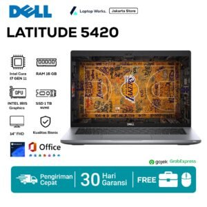 Dell Latitude 5420 Core I7 Gen 11 RAM 16GB SSD 1TB