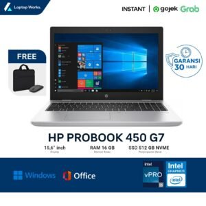 HP Probook 450 G7 Core I5 Gen 10 Ram 16GB Ssd 512GB NVME
