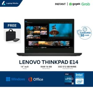 Lenovo Thinkpad E14 G1 Core I5 Gen 10 RAM 16GB SSD 512GB NVME