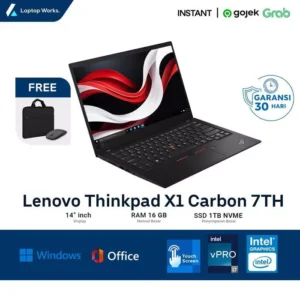 Lenovo Thinkpad X1 Carbon 7th Touchscreen I7 Gen 8 Ram 16 Gb Ssd 1 TB NVME
