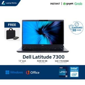 Dell Latitude 7300 Core I7 Gen 8 Ram 16 GB Ssd 1 TB NVME
