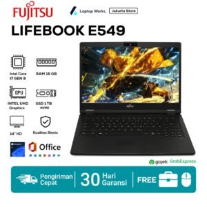 Laptop Fujitsu E549 Core I7 Gen 8 Ram 16Gb Ssd 1TB